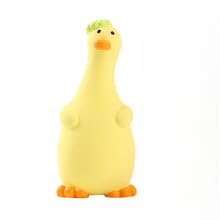 DAFORERAL Langlebiges Latex-Hundespielzeug mit Quietschelement, kauresistentes Cartoon-Haustierspielzeug für interaktives Spielen und Zahnreinigung(Little Yellow Duck) von DAFORERAL