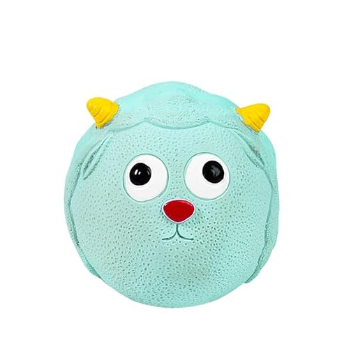 DAFORERAL Latex Tier Ball Hundespielzeug, Quietschendes Kauspielzeug mit hoher Sprungkraft und unregelmäßiger Bewegung, sicheres und waschbares Haustierspielzeug für Training und Zahnpflege von DAFORERAL