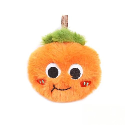 DAFORERAL Matatabi Katzenspielzeug, Kauresistenter Plüsch Obst Katzenminze Stick mit Hasenfell für Indoor Katzen Zahnen Selbstspiel und Stressabbau (Persimmon) von DAFORERAL