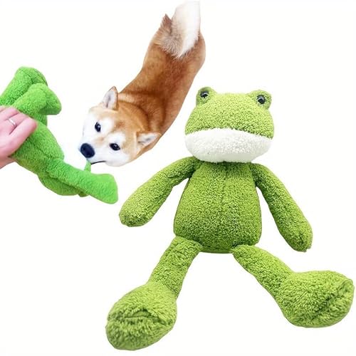 DAFORERAL Plüsch-Katzen- und Hundespielzeug Frosch – langlebiges Kau- und interaktives Spielzubehör – sicheres, ungiftiges Kauspielzeug für Katzen und Hunde DAFORERAL Plüsch-Katzen- und Hundespielzeug Frosch – langlebiges Kau- und interaktives Spielzubehör – sicheres, ungiftiges Kauspielzeug für Katzen und Hunde von DAFORERAL