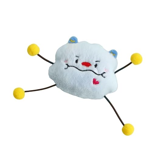 DAFORERAL Plüsch Katzenminze Monster Spielzeug mit Glocke - Kleines weiches Katzenspielzeug zum Treten, Schlagen und Kauen, Langbein-Design zum Selbstspielen, 9 × 7,5 cm (Blau) von DAFORERAL