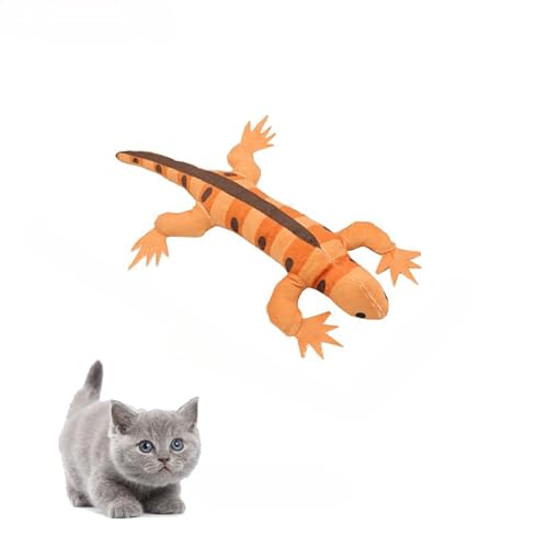 DAFORERAL Plüsch-Katzenspielzeug in Tierform mit Katzenminze und Knisterpapier, 34 × 20 cm, weiches Kauspielzeug für Katzen, strapazierfähiges Gewebe und PP-Baumwollfüllung (V1) von DAFORERAL