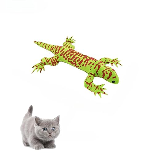 DAFORERAL Plüsch-Katzenspielzeug in Tierform mit Katzenminze und Knisterpapier, 34 × 20 cm, weiches Kauspielzeug für Katzen, strapazierfähiges Gewebe und PP-Baumwollfüllung (V3) von DAFORERAL