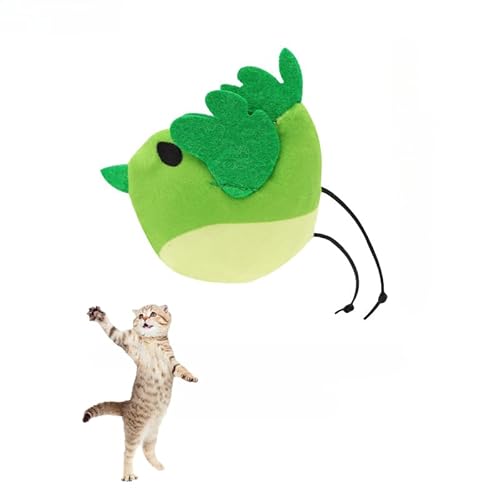 DAFORERAL Plüsch-Vogel-Katzenspielzeug mit Katzenminze, niedliches und kaufestes Design für Zahnreinigung und Solospiel, weich und federnd mit PP-Baumwollfüllung (V1) von DAFORERAL