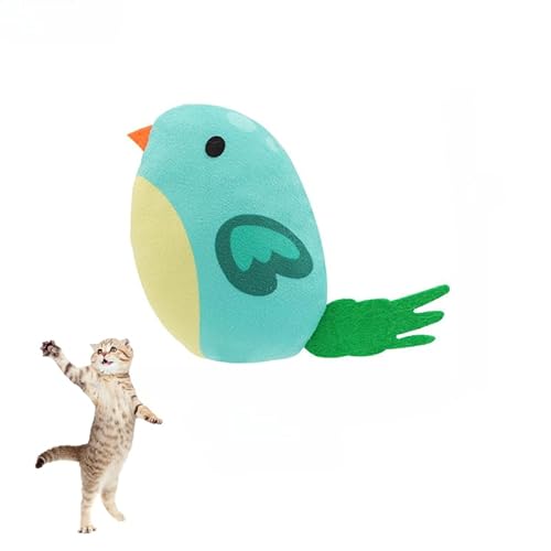 DAFORERAL Plüschtier Vogel Katzenspielzeug mit Katzenminze, niedliches und kaufestes Design für Zahnreinigung und Solospiel, weich und federnd mit PP-Baumwollfüllung (V2) von DAFORERAL