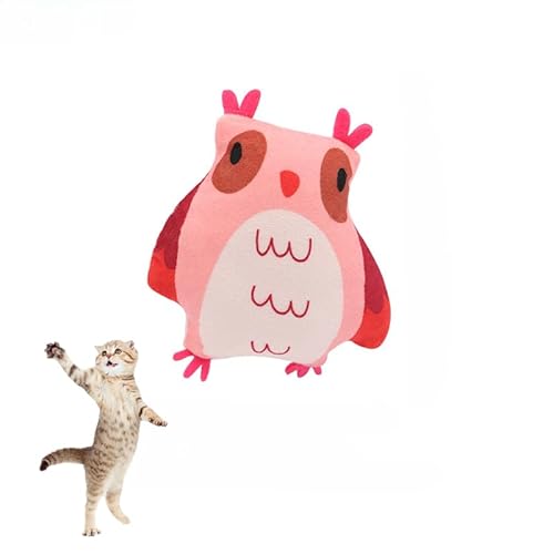 DAFORERAL Plüschtier Vogel Katzenspielzeug mit Katzenminze, niedliches und kaufestes Design für Zahnreinigung und Solospiel, weich und federnd mit PP-Baumwollfüllung (V3) von DAFORERAL
