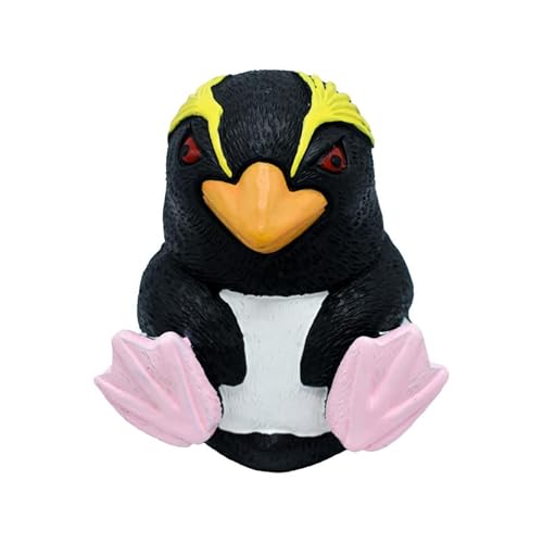 DAFORERAL Quietschender Tierball Hundespielzeug aus Latex, langlebiges Kauspielzeug für Welpen und große Hunde, weiche runde Form für Zahnpflege und interaktives Spielen (Pinguin) von DAFORERAL