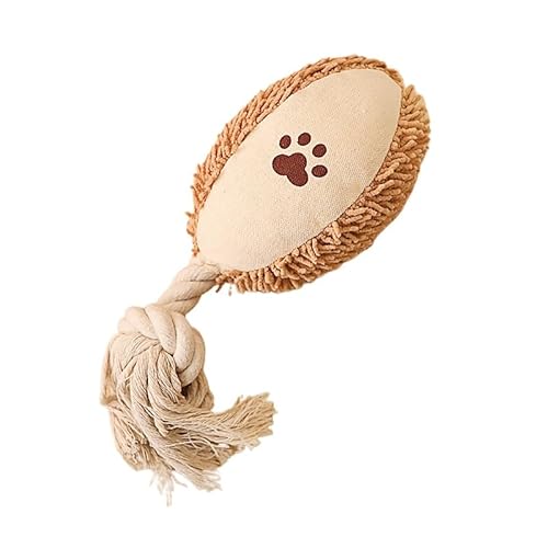 DAFORERAL Quietschendes Hundespielzeug aus Baumwollseil mit Canvas-Oberfläche, langlebiges Kauspielzeug mit Knoten für Zahngesundheit und Training, interaktives und reißfestes Design (V3) von DAFORERAL