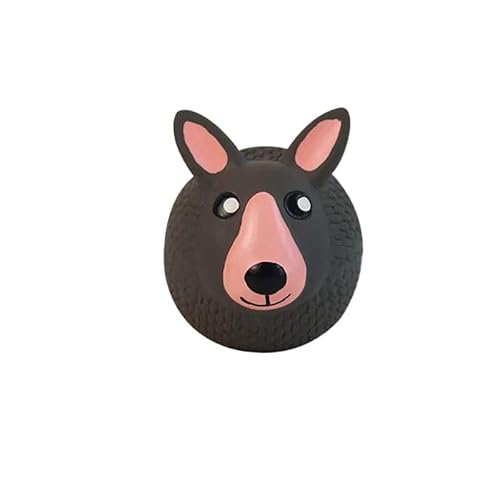 DAFORERAL Quietschendes Latex-Hundespielzeug, Kauspielzeug für kleine Hunde und Welpen, federndes interaktives Haustierspielzeug mit Tierdesign für Zahnreinigung und Langeweile (Känguru) von DAFORERAL