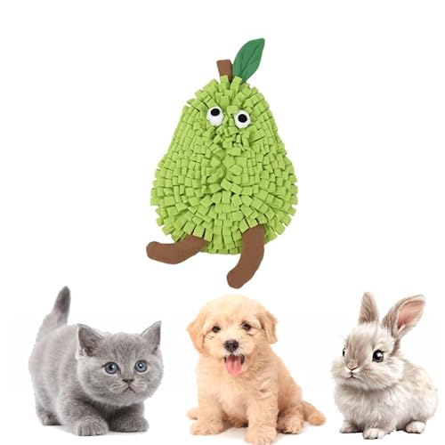 DAFORERAL Schnüffelmatte in Fruchtform für Hunde und Katzen, interaktives langsames Fütterungsspielzeug mit Knisterpapier BB Quietscher und Glocke, Pfirsich-Wassermelonen-Zitronen-Birnen-Design DAFORERAL Schnüffelmatte in Fruchtform für Hunde und Katzen, interaktives langsames Fütterungsspielzeug mit Knisterpapier BB Quietscher und Glocke, Pfirsich-Wassermelonen-Zitronen-Birnen-Design von DAFORERAL