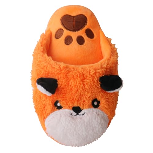 DAFORERAL Schnüffelspielzeug für Hunde, Plüsch, Slipperform, Knisterspielzeug mit versteckter Leckerli-Tasche und Quietscher, für Katzen und kleine Hunde, Kauspiel (Fuchs) von DAFORERAL