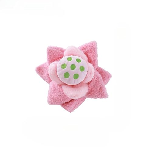 DAFORERAL Snuffle Flower Hundespielzeug, Leckerli-Verstecken Kauspielzeug mit Knistern und Quietscher, waschbares Plüsch-interaktives Spielzeug für geistige Stimulation und Mundpflege (Lotus) von DAFORERAL