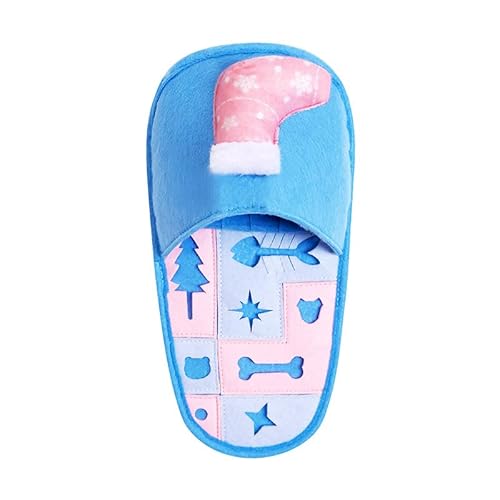 DAFORERAL Snuffle Hundespielzeug, Slipper-geformtes Leckerli-Puzzle für Hunde mit rutschfester Unterseite, interaktives Kauspielzeug für Training, Futtersuche, Spielanreicherung (blau) von DAFORERAL
