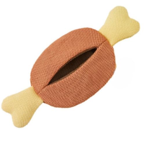DAFORERAL Snuffle Hundespielzeug für Leckerli-Spender, Candy Series Puzzle Spielzeug für Hunde mit Mesh & Oxford Stoff, Mentale Stimulation und Nasenarbeitstraining (Knochen) von DAFORERAL