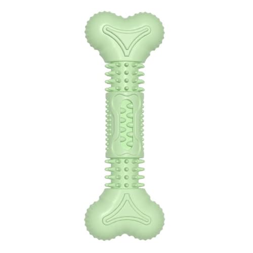 DAFORERAL TPR Bone Dog Chew Toy, Durable Teeth Cleaning Toy for Medium Small Dogs, Tough Chew Bone for Tething Training and Langeweile Relief (Green) von DAFORERAL