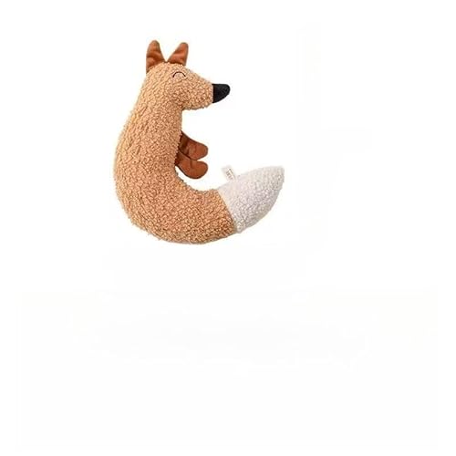 DAFORERAL Teddy Fleece Plüsch Haustier Spielzeug für Katzen und Hunde, Tierform Knistergeräusch mit Katzenminze, Weiches Kauspielzeug für Welpen und Kätzchen (Fuchs) von DAFORERAL