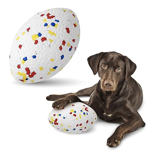 DAFORERAL Unzerstörbare Hunde-Tennisbälle - Bissfestes E-TPU-Gummi, rutschfester Griff, zahnärztliche Vorteile, langlebiges Spielzeug für große, mittelgroße und kleine Hunde von DAFORERAL