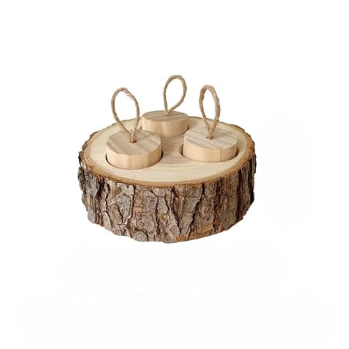 Hamster-Futtersuch-Spielzeug, natürliche Holz-Leckerli-Box für Meerschweinchen, Kaninchen, Chinchillas, Kau-Puzzle-Spielzeug mit abnehmbarem Deckel, fördert Erkundung und Spaß Lebensraumbereicherung Hamster-Futtersuch-Spielzeug, natürliche Holz-Leckerli-Box für Meerschweinchen, Kaninchen, Chinchillas, Kau-Puzzle-Spielzeug mit abnehmbarem Deckel, fördert Erkundung und Spaß Lebensraumbereicherung von DAFORERAL