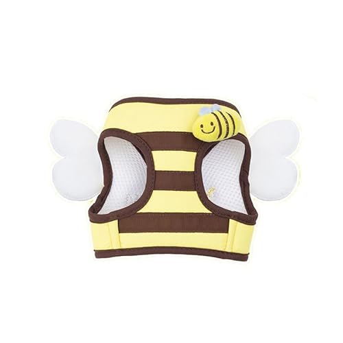 Hundegeschirr, Bienenform, weiches Polyester, Haustier-Brustgeschirr für kleine Hunde, niedliches Hundegeschirr, Größe M Hundegeschirr, Bienenform, weiches Polyester, Haustier-Brustgeschirr für kleine Hunde, niedliches Hundegeschirr, Größe M von DAFORERAL
