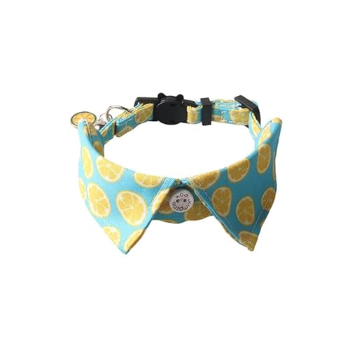 Katzenhalsband mit Fliege im britischen Gentleman-Stil, mit Glöckchen, verstellbare Größe 18–28 cm, handgefertigte Nähte, Anti-Erstickungs-Sicherheitsschnalle (A03) von DAFORERAL