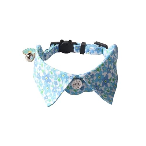 Katzenhalsband mit Fliege im britischen Gentleman-Stil, mit Glöckchen, verstellbare Größe 18–28 cm, handgefertigte Nähte, Anti-Erstickungs-Sicherheitsschnalle (A07) von DAFORERAL