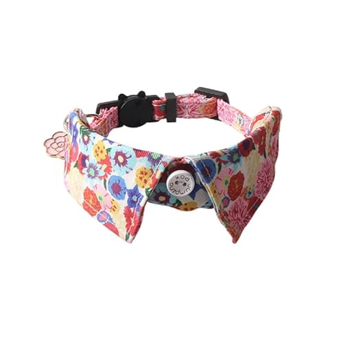 Katzenhalsband mit Fliege im britischen Gentleman-Stil, mit Glöckchen, verstellbare Größe 18–28 cm, handgefertigte Nähte, Anti-Erstickungs-Sicherheitsschnalle (A08) von DAFORERAL