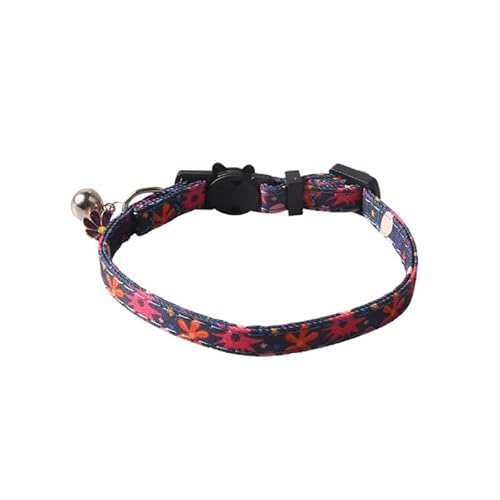Katzenhalsband mit Fliege im britischen Gentleman-Stil, mit Glöckchen, verstellbare Größe 18–28 cm, handgefertigte Nähte, Anti-Erstickungs-Sicherheitsschnalle (A13) von DAFORERAL
