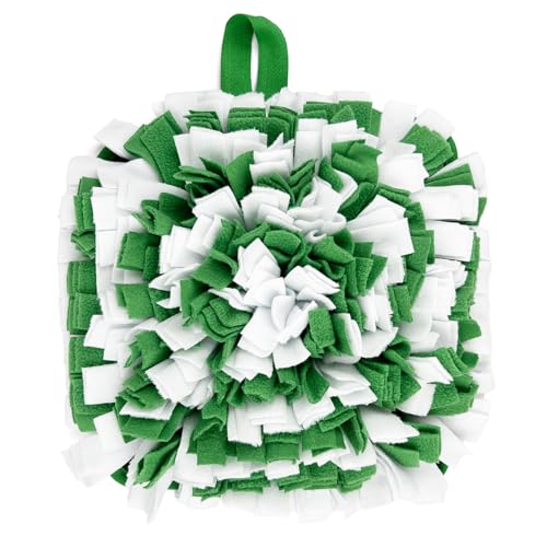 Pet Snuffle Mat Flower Bud Design, waschbare Hundeanreicherungsmatte mit rutschfester Unterseite und Aufhängegurt für Training und langsames Füttern (grün) von DAFORERAL
