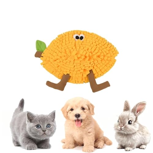 Schnüffelmatte in Fruchtform für Hunde und Katzen, interaktives langsames Fütterungsspielzeug mit Knisterpapier BB Quietscher und Glocke, Pfirsich-Wassermelonen-Zitronen-Birnen-Design, weiches Fleece Schnüffelmatte in Fruchtform für Hunde und Katzen, interaktives langsames Fütterungsspielzeug mit Knisterpapier BB Quietscher und Glocke, Pfirsich-Wassermelonen-Zitronen-Birnen-Design, weiches Fleece von DAFORERAL