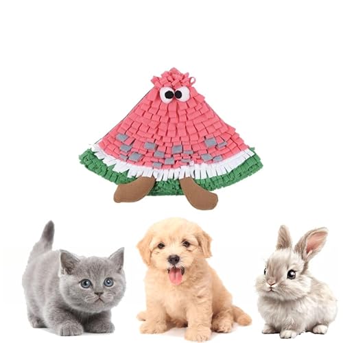 Schnüffelmatte in Fruchtform für Hunde und Katzen, interaktives langsames Fütterungsspielzeug mit Knisterpapier BB Quietscher und Glocke, Pfirsich-Wassermelonen-Zitronen-Birnen-Design, weiches Fleece Schnüffelmatte in Fruchtform für Hunde und Katzen, interaktives langsames Fütterungsspielzeug mit Knisterpapier BB Quietscher und Glocke, Pfirsich-Wassermelonen-Zitronen-Birnen-Design, weiches Fleece von DAFORERAL