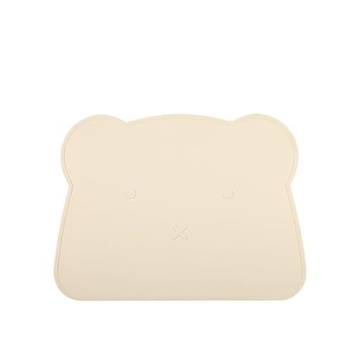 Silikon-Haustier-Futtermatte für Katzen und Hunde, rutschfest, wasserdicht, Bärenform, leicht zu reinigen, 40 x 30 cm, weiche, strapazierfähige Unterlage, gebrochenes Weiß Silikon-Haustier-Futtermatte für Katzen und Hunde, rutschfest, wasserdicht, Bärenform, leicht zu reinigen, 40 x 30 cm, weiche, strapazierfähige Unterlage, gebrochenes Weiß von DAFORERAL