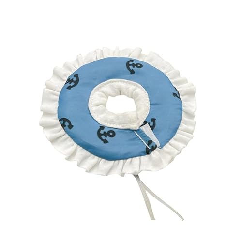 Verstellbares Halsband für kleine Haustiere, weiches, leichtes E-Halsband für Meerschweinchen, Kaninchen, Zuckergleiter und Igel, Anti-Leck-Schutzdesign (L, Blau) von DAFORERAL