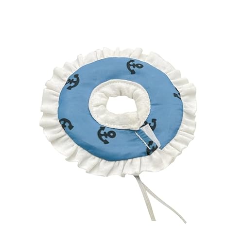 Verstellbares Halsband für kleine Haustiere, weiches, leichtes E-Halsband für Meerschweinchen, Kaninchen, Zuckergleiter und Igel, Anti-Leck-Schutzdesign (M,Blau) von DAFORERAL