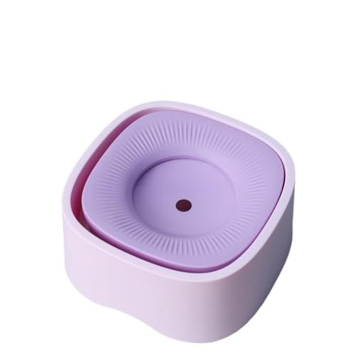 Wassernapf für Hunde und Katzen, schwimmender Wassernapf mit Aktivkohlefilter, Anti-Nass-Mund, 1500 ml abnehmbares Design, leicht zu reinigen (lila) von DAFORERAL
