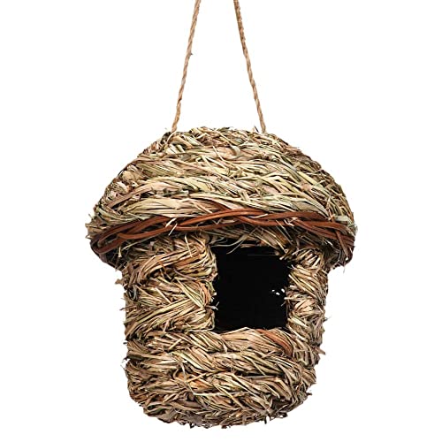 Charmantes dekoratives Kolibri-Haus, handgewebt, hängendes Stroh-Nest, Gras für Garten, Büro, Vogel, Rasen, Indoo Terrasse von DAGESVGI