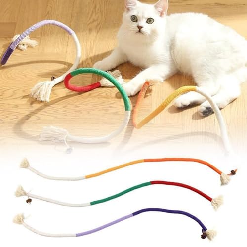 DAGESVGI Spielzeug zum Beißen von Seilen, interaktives Spielzeug, selbstheilend, stickiges Kätzchen, Haustier-Seil, Katzenminze, Baumwollspielzeug von DAGESVGI