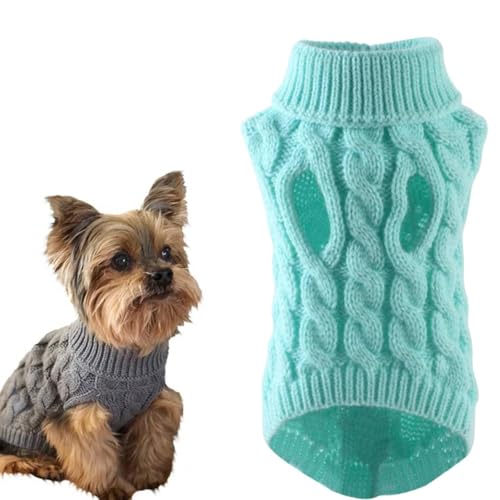 Hundepullover für kleine Hunde, Winter, warm, Rollkragen, Strickpullover, Welpenmantel, Haustierweste, R1u1 Kleidung von DAGESVGI