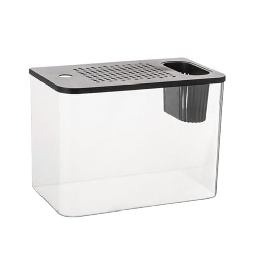 Kleines Aquarium, Kunststoff, transparent, Mikro-Landschaft, Desktop-Aquarium, Betta, Fischtank, Mini-Schüssel, T-Fisch-Aquarium, Desktop von DAGESVGI