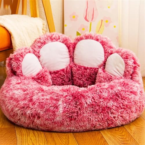 Plüsch-Haustierbett, niedliches Haustier-Katzennest, gemütliches Schlummern, für drinnen und draußen, waschbare Möbel für Hunde, Katzenbett, Katzennest für Katzen, Kaninchen (Color : Pink, Size : XL von DAGIN