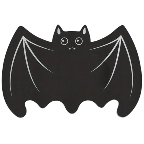 Halloween-Futtermatte für Hunde, 61 x 40, 6 cm, wasserabsorbierend, rutschfest, Kieselalgenschlamm, gotische Fledermausform, Futtermatte für Katzen und Hunde, Halloween-Dekoration, Hundematte für Futt von DAGLLGEW