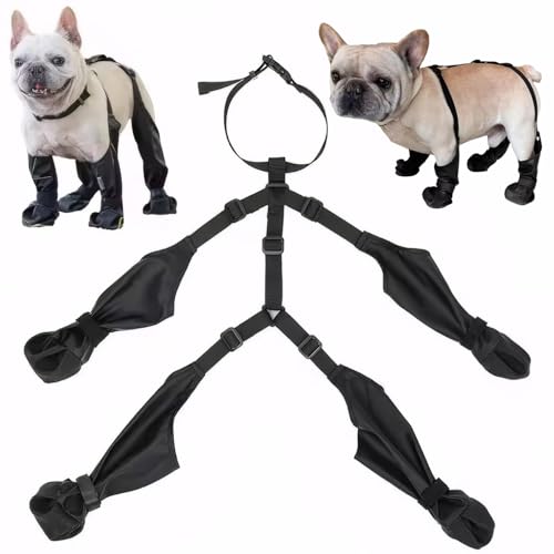 Hundestiefel mit Hosenträgern, staubdicht, wasserdicht, mit Geschirr, verstellbar, rutschfest, mit Schnellverschluss, schützende Outdoor-Spazierschuhe mit Hosenträgern für Welpen, Hundestiefel fü Hundestiefel mit Hosenträgern, staubdicht, wasserdicht, mit Geschirr, verstellbar, rutschfest, mit Schnellverschluss, schützende Outdoor-Spazierschuhe mit Hosenträgern für Welpen, Hundestiefel fü von DAGLLGEW
