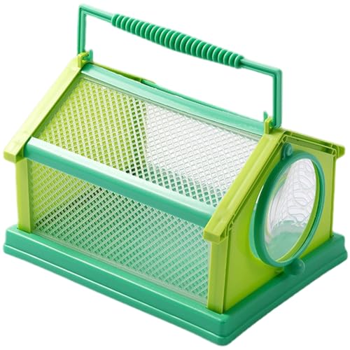 Insektenfänger für Kinder, 20, 3 x 15, 2 x 12, 7 cm, tragbarer, atmungsaktiver Insektenkäfig mit drehbarem Deckel, Zuchtbox für Seidenraupen im Freien, pädagogisches Outdoor-Spielzeug für Kleinkinde von DAGLLGEW