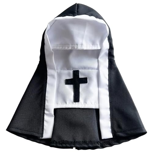Nonnenkostüm für Hunde, weiches Stoffkostüm für Katzen und Hunde, Halloweenkostüm, süßes, lustiges Haustierkleid-Outfit für Halloween, Weihnachten, Festival, Cosplay, Hundekleidung, Hundekostüm, Kos von DAGLLGEW