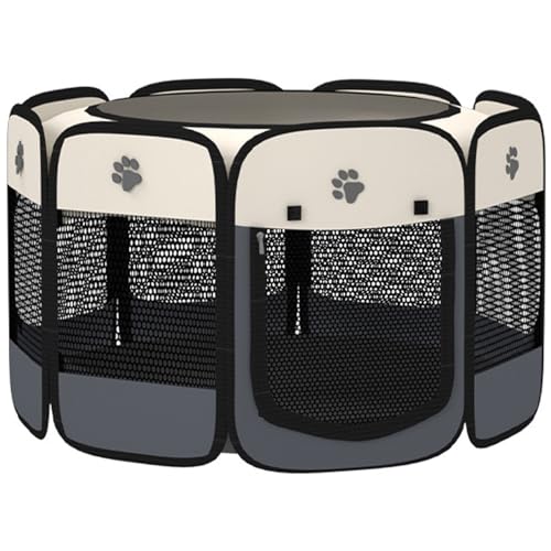 Tragbarer Laufstall für Haustiere, 73, 7 x 43, 2 cm, faltbar, pflegeleicht, bequem, belüftet, Kleiner Laufstall für Hunde und Katzen, Kleiner für den Innenbereich, tragbarer für Hun von DAGLLGEW