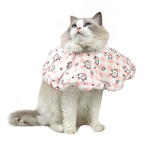 Katze Halskrause Soft Weich Schutzkragen für Katzen - Leckschutz Einstellbarer Halsband Nach Operation und Verletzungen (Größe S) von DAGORD