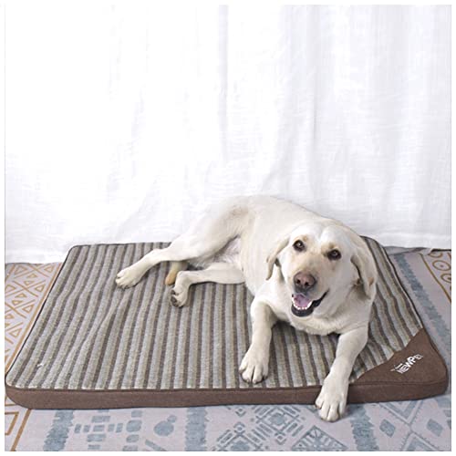DAIHAN Hundematte, Orthopädisches Hundebett Memoryschaum Hundekissen Atmungsaktivem Hundesofa Waschbar Hundematratze mit Abziehbarer Decke für Mittelgroße Kleine Hunde,Kaffee,XL(72x53x4cm) von DAIHAN