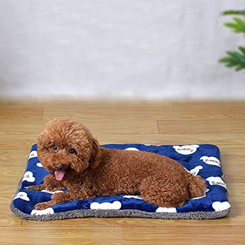 DAIHAN Hundematte Weiche und Warme Matte Liegedecke für Hunde und Katzen Sofa für Heimtiere Hundedecke Waschbar Hundebett Hundedecke,Marine,S(30x50cm) von DAIHAN