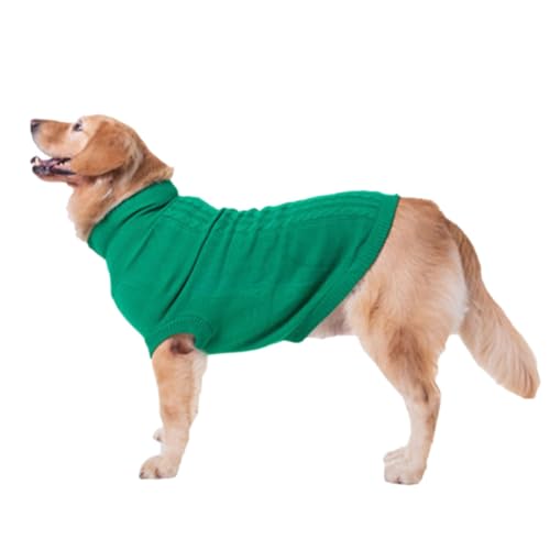 Hundepullover, Winter Warmer Hundepullover Rollkragen Strickpullover Hunde Pullover Weich Hundekleidung Hundepulli Hund Kleidung für Kleine Mittelgroße und Große Hunde und Katzen,Grün2,L Hundepullover, Winter Warmer Hundepullover Rollkragen Strickpullover Hunde Pullover Weich Hundekleidung Hundepulli Hund Kleidung für Kleine Mittelgroße und Große Hunde und Katzen,Grün2,L von DAIHAN