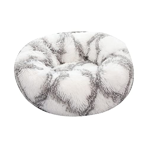 Katzen-Hundebett Flauschiger Plüsch Cosy Donut-Form Hundekorb Haustierbett Hundebett Katzenbett,Rund Selbstwarmer Kuschelzwinger Sofa Katzenkissen Pet Bolster Bett Schlafsack für Katzen und Hunde von DAIHAN