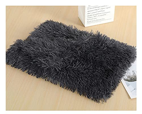 Pet Kitten Kunstpelz Weich und Bequem Hundedecke Katzendecke Plüschdecke,Rutschfester Flauschiges Katzenkorb Katzenbett Plüsch Kissenauflage Haustierbetten Hundematte Katzenkissen DaGrau 78 * 54cm von DAIHAN